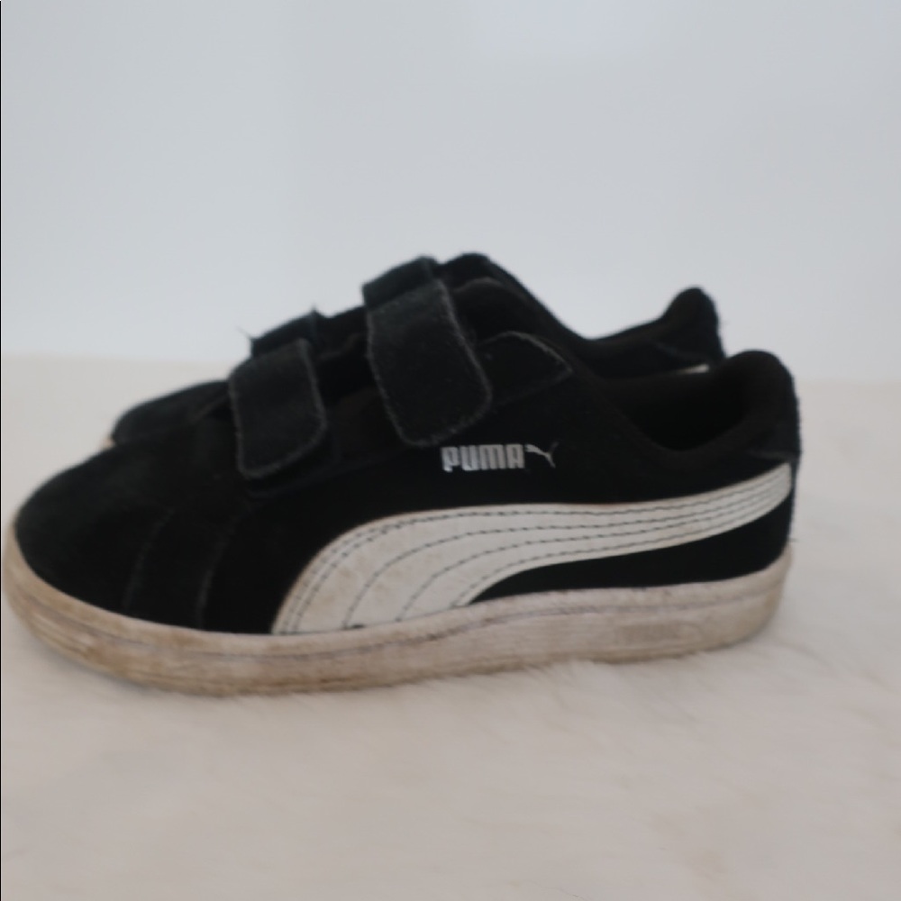 Puma Velcro Black Boys 8C